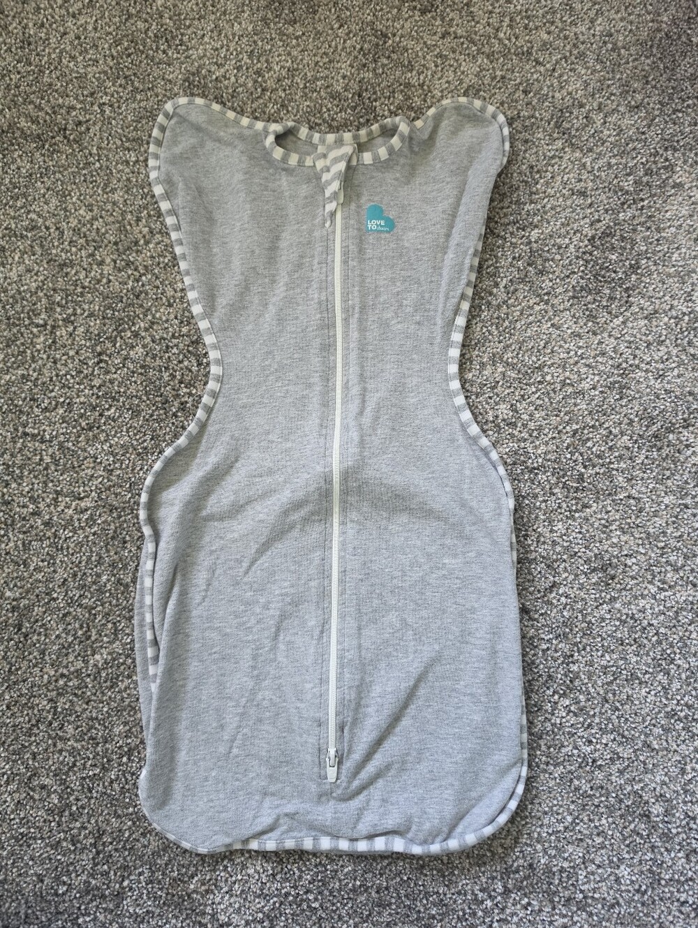 Love to Dream Gray Swaddle One-Piece with Front Zipper
